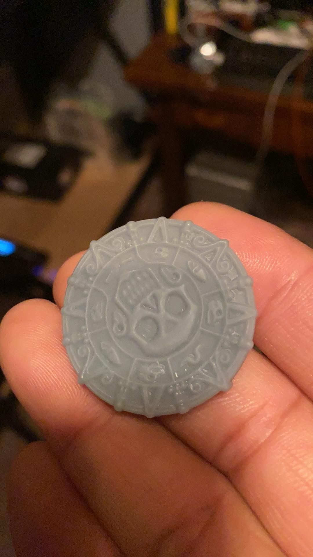 Printable Pirates of the Caribbean Coin medallion Necklace 3D print model_22