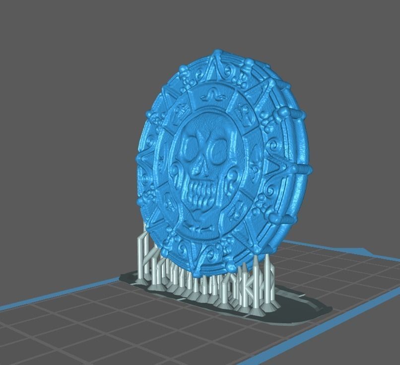 Printable Pirates of the Caribbean Coin medallion Necklace 3D print model_2
