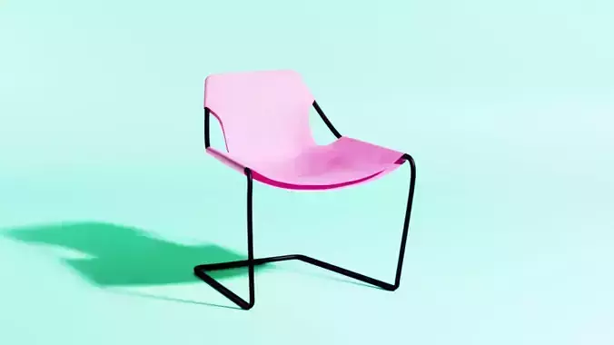 Chair Paulistano - brasilian furniture design 3D model