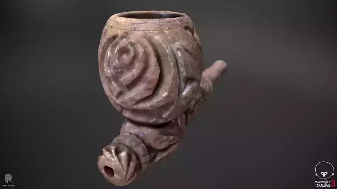  Marble Tobacco Pipe 01 - 