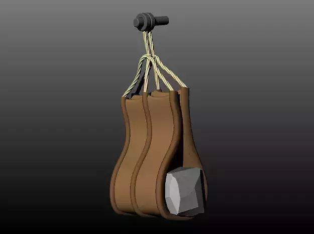 Trebuchet Sling and Shot 3D print model