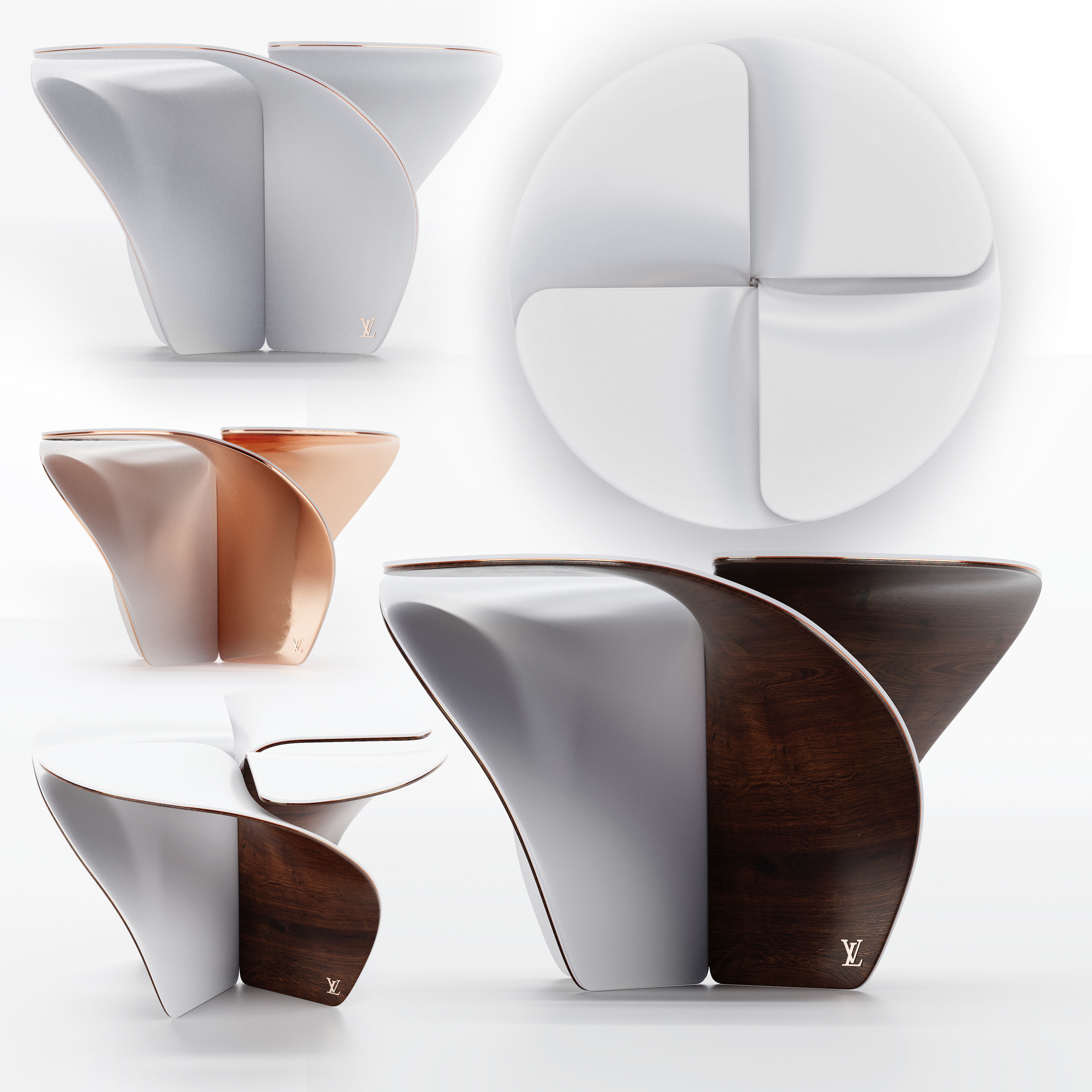 Gubi Pacha Lounge Chair 3D model_2