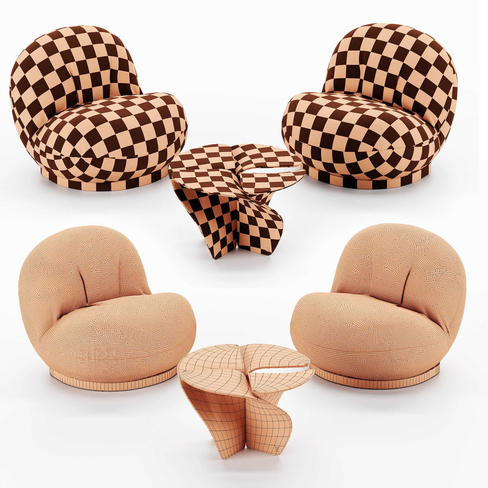 Gubi Pacha Lounge Chair 3D model_4