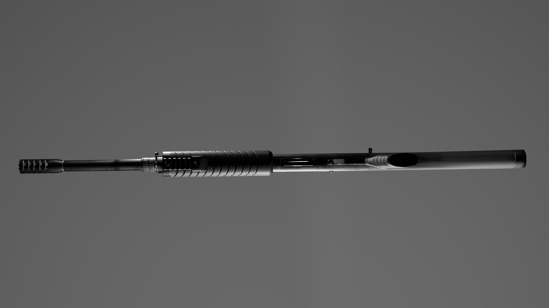 Shotgun Fabarm stf12 Low-poly 3D model_14