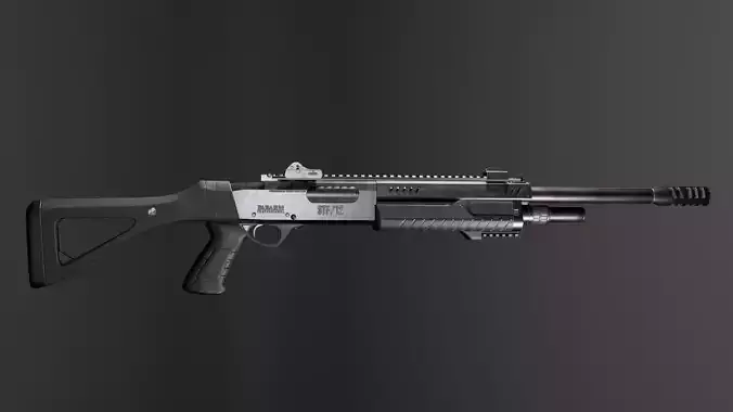 Shotgun Fabarm stf12 Low-poly 3D model