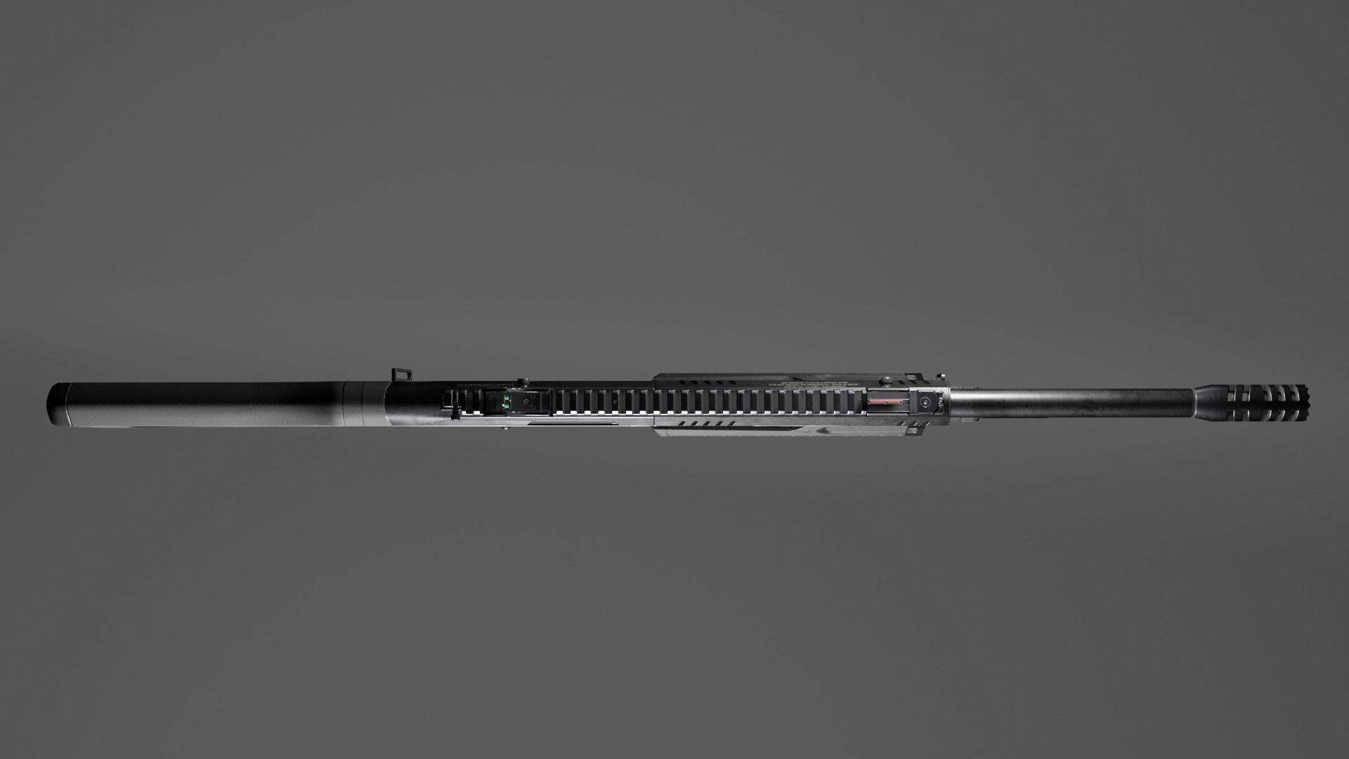 Shotgun Fabarm stf12 Low-poly 3D model_15