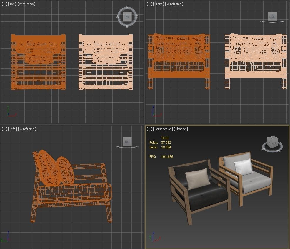 ETHIMO Costes armchair 3D model_19