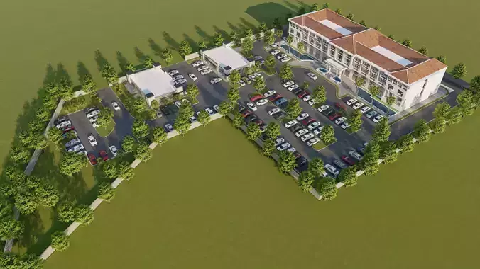 Hotel Master plan society urban design 3D model