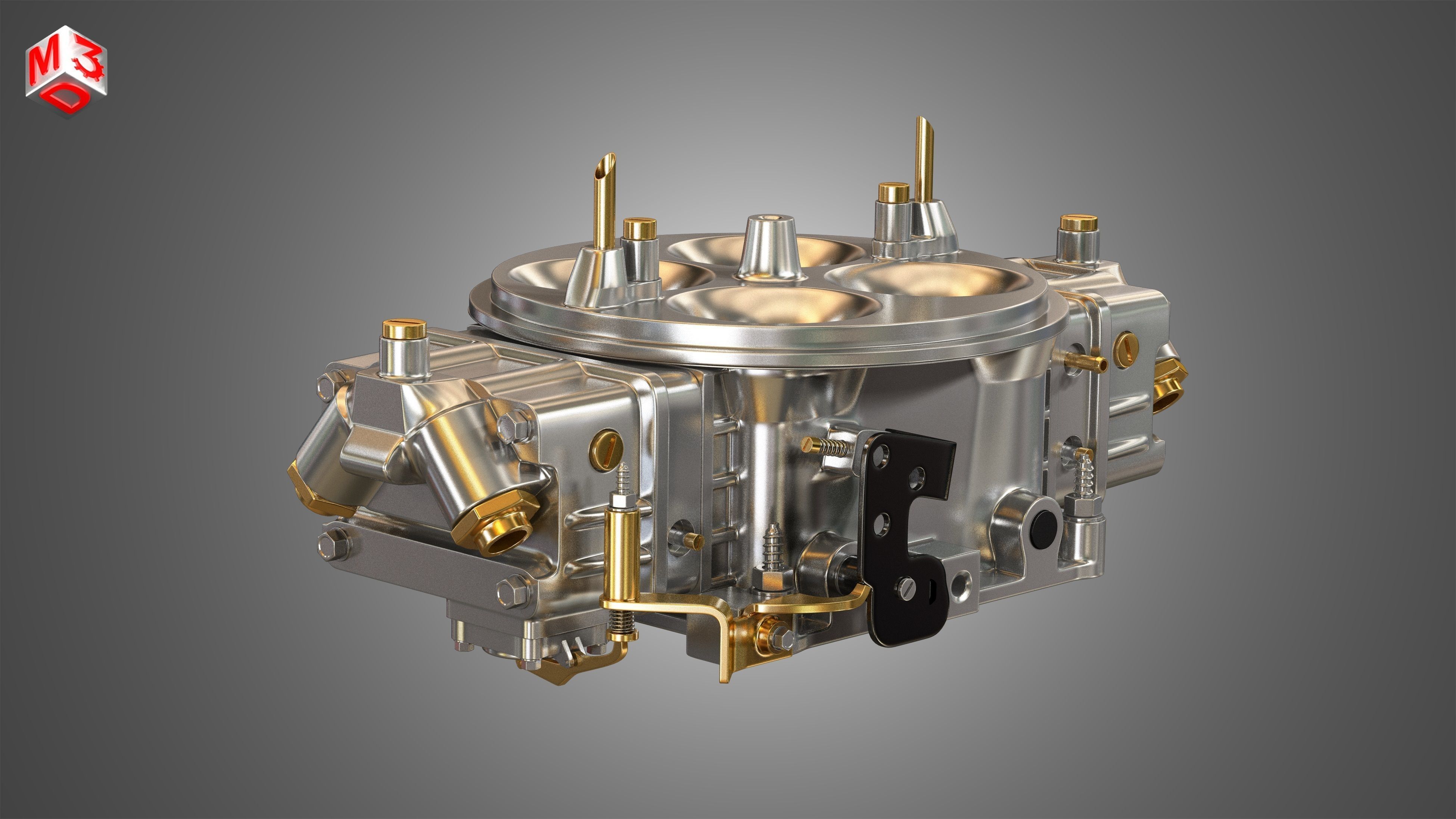 Holley Dominator Carburetor 3D model_2