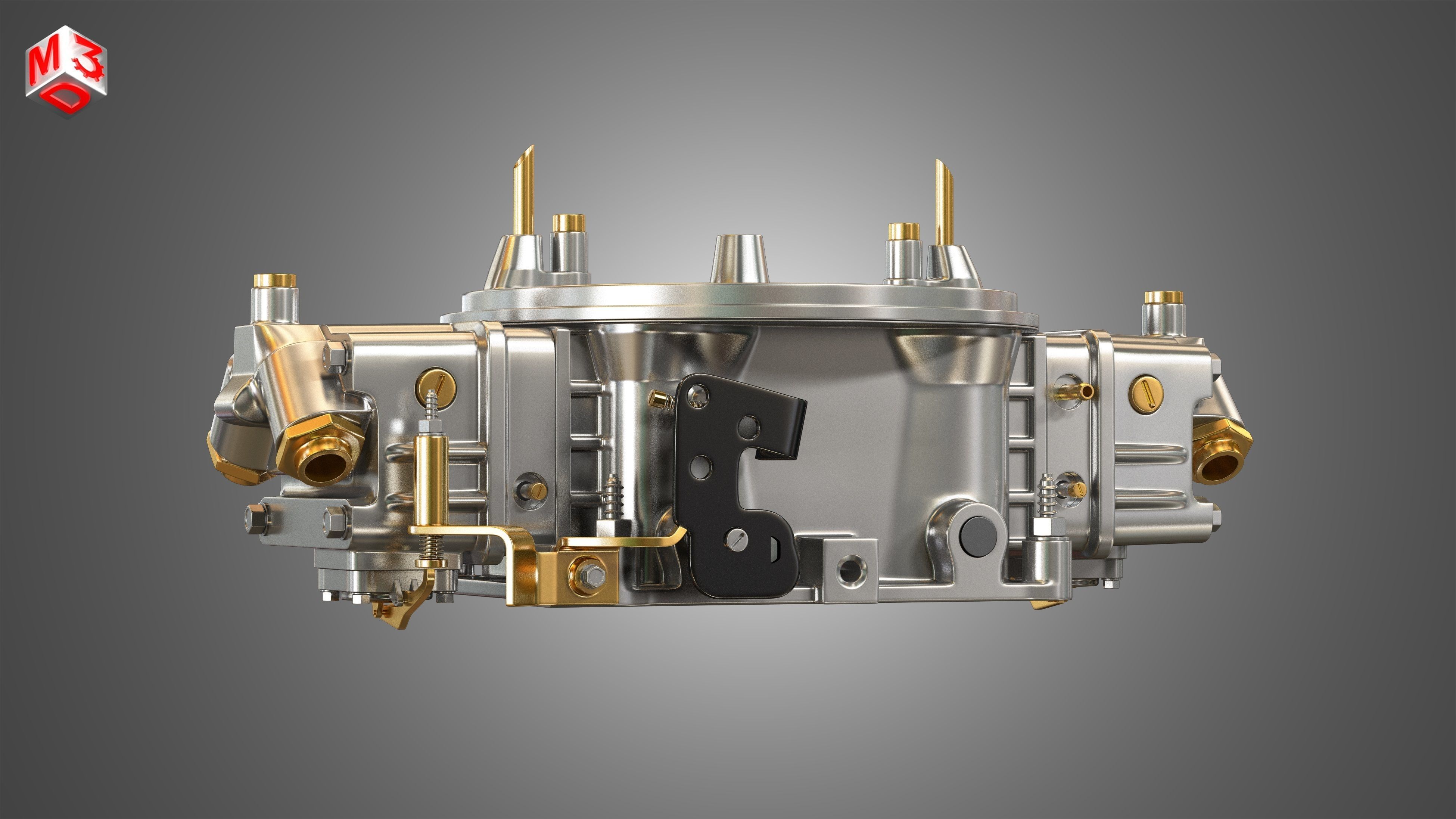 Holley Dominator Carburetor 3D model_6