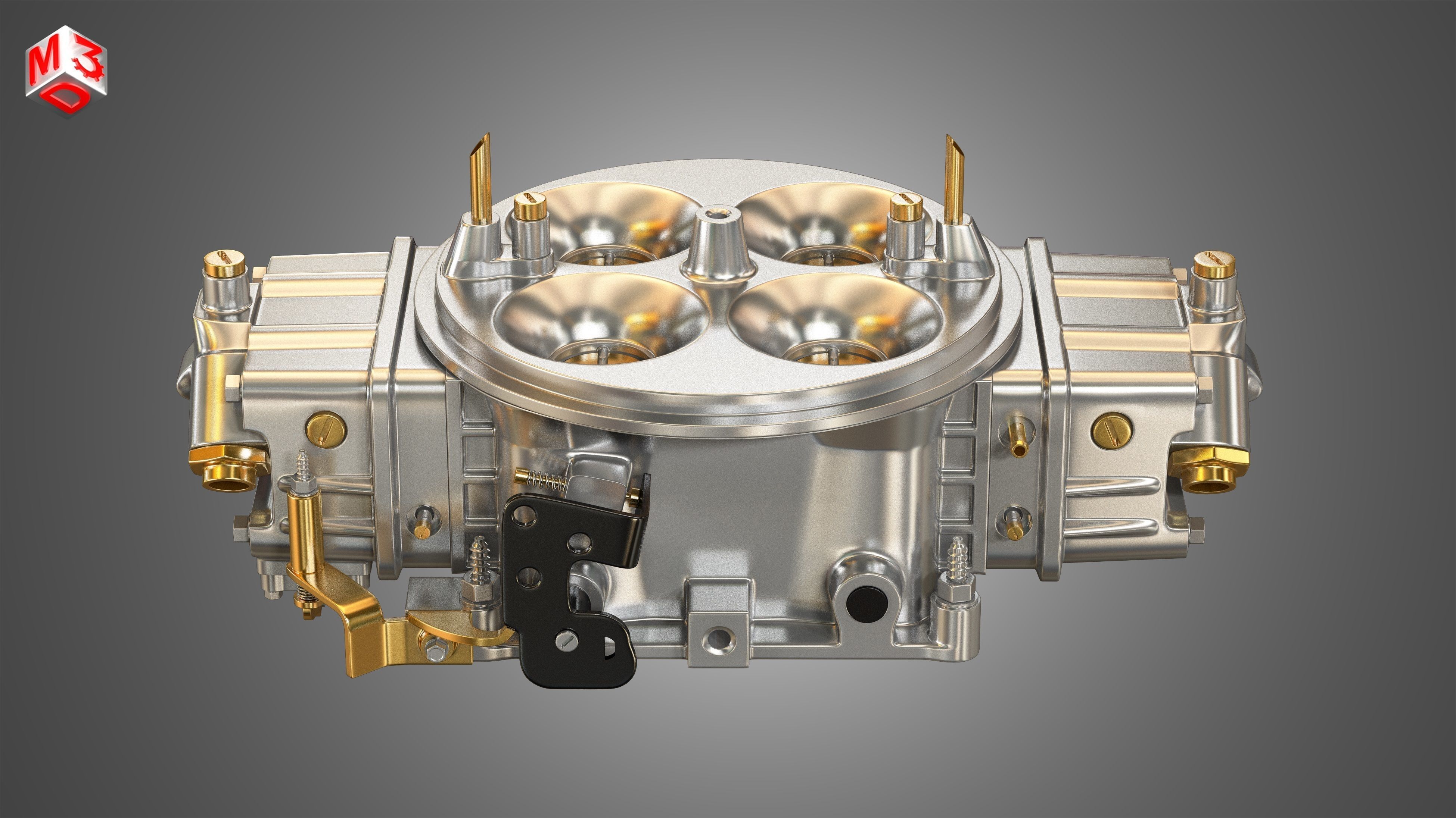Holley Dominator Carburetor 3D model_7