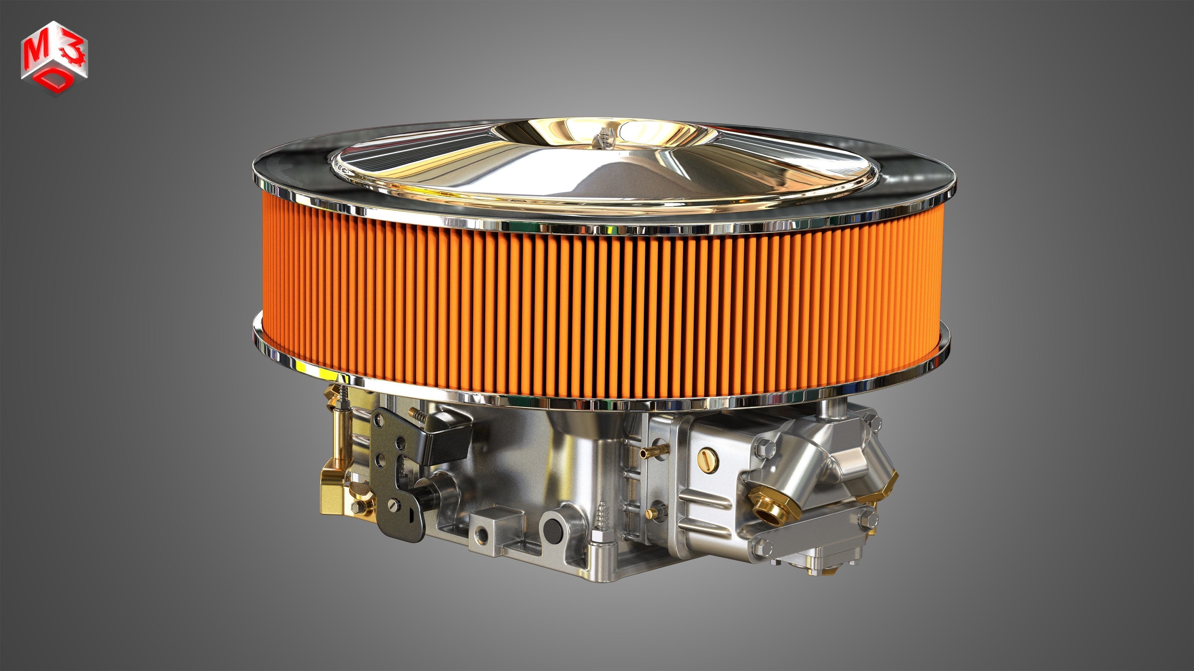 Holley Dominator Carburetor 3D model_1
