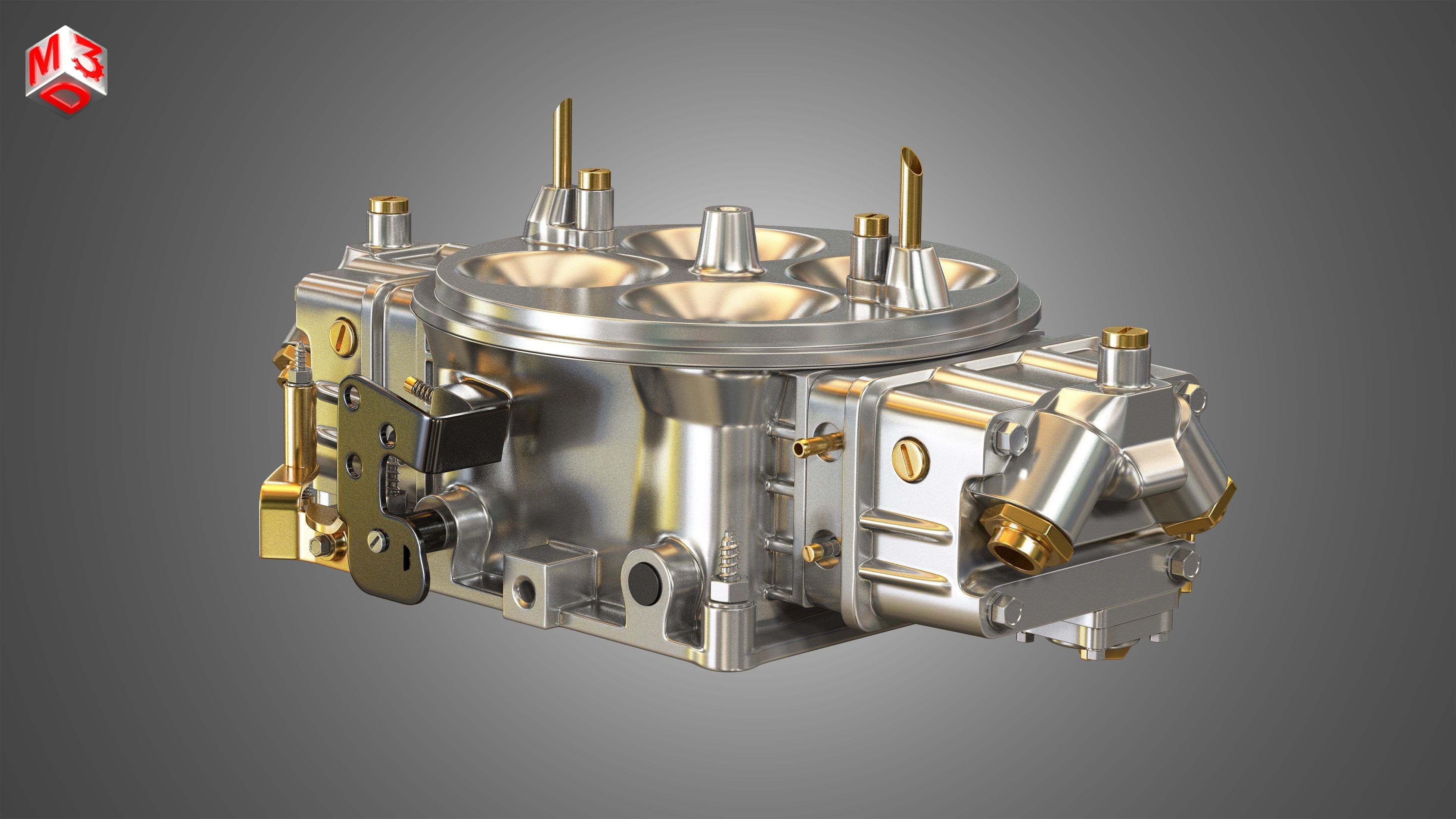 Holley Dominator Carburetor 3D model_3