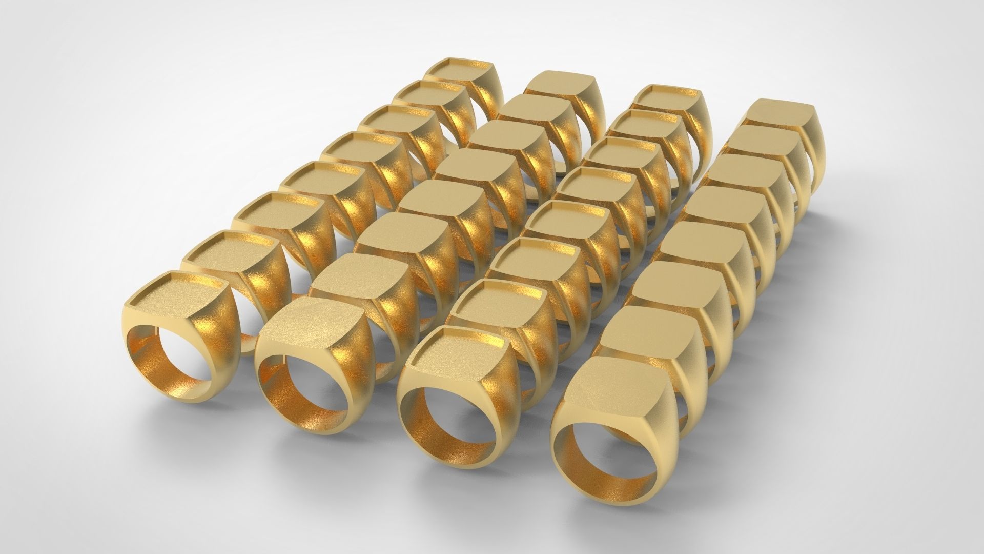 Signet Men Ring Pack No 27 3D print model_2