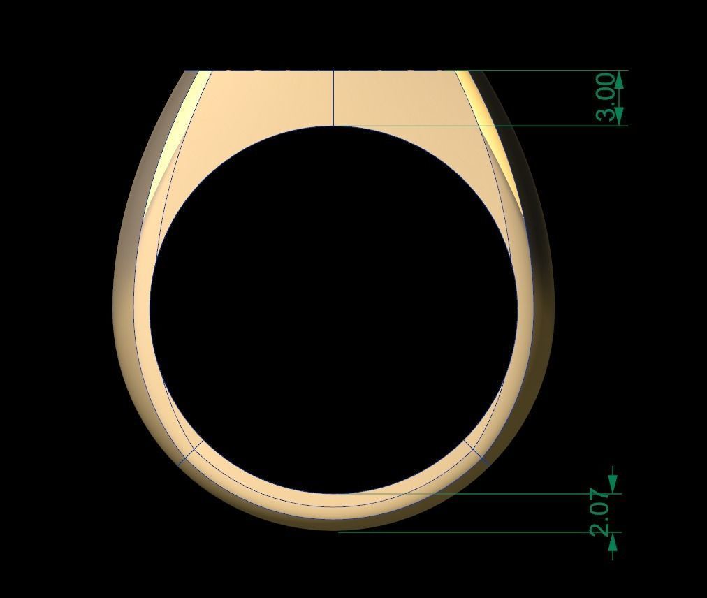 Signet Men Ring Pack No 27 3D print model_22