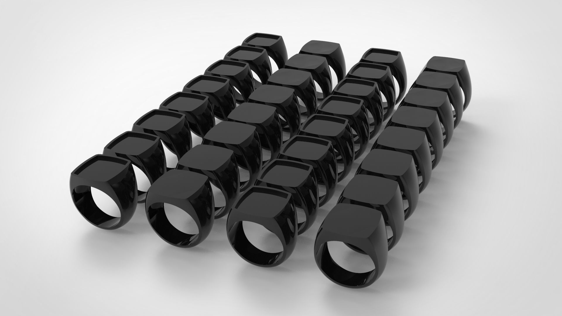 Signet Men Ring Pack No 27 3D print model_3