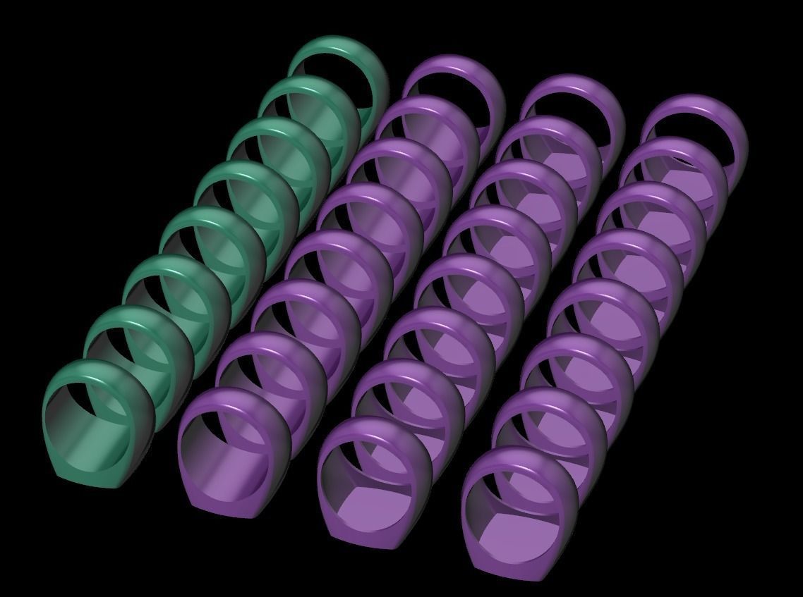 Signet Men Ring Pack No 27 3D print model_9