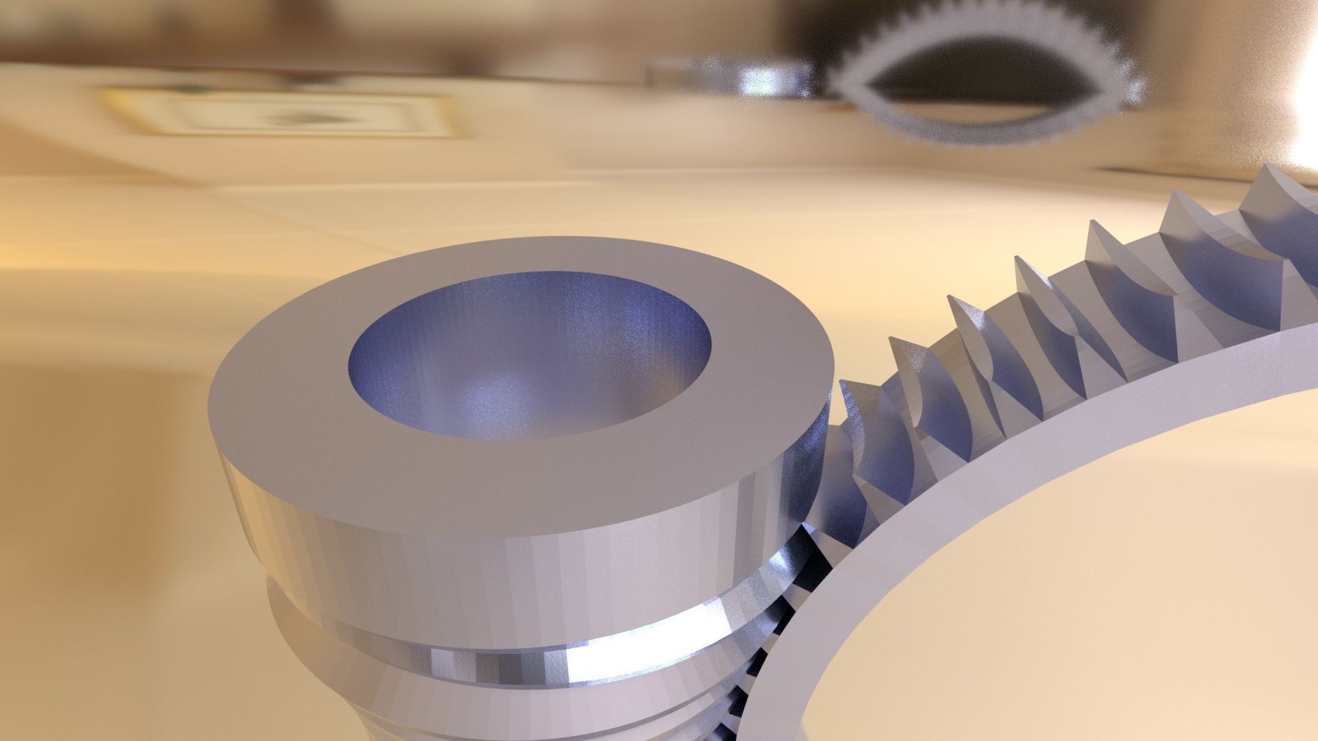 wormgear drive 60 to 01 3D print model_2