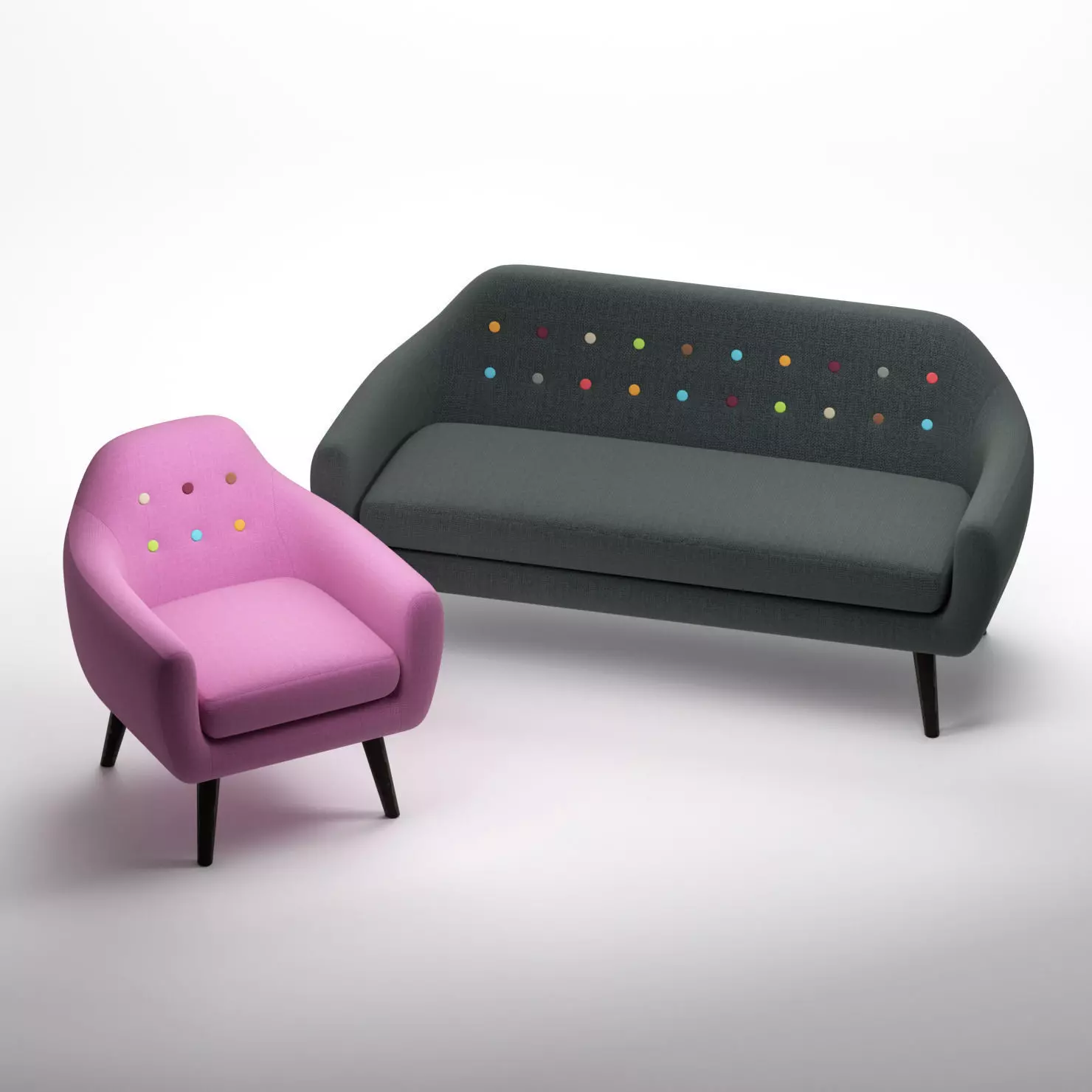 Sofa and Armchair Ritchie Set 3D model_0