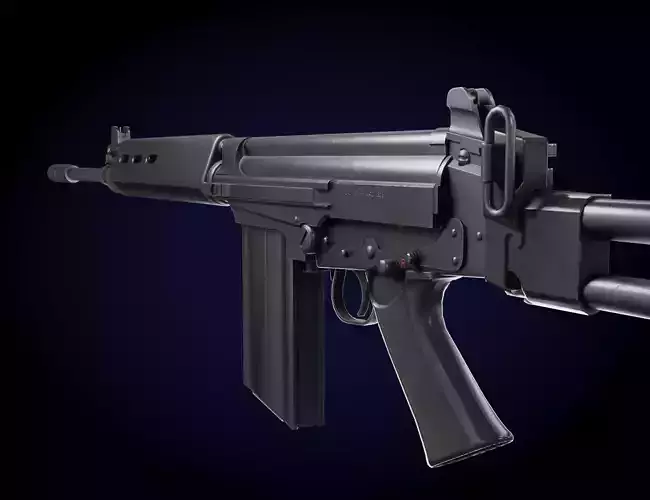 FN FAL Model 50 61 Low-poly 3D model