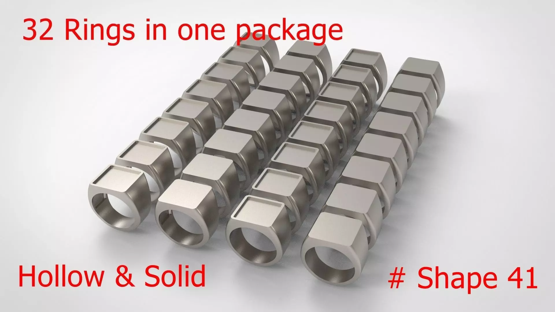 Signet Men Ring Pack No 41 3D print model