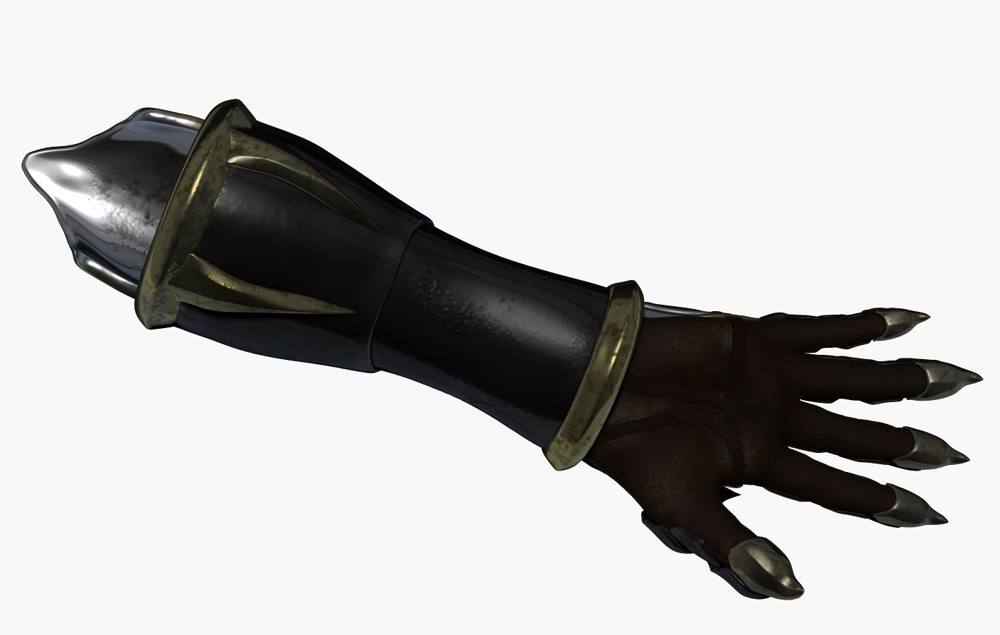Fore Arm Gloves Armor Set Sculpt 3D model_11