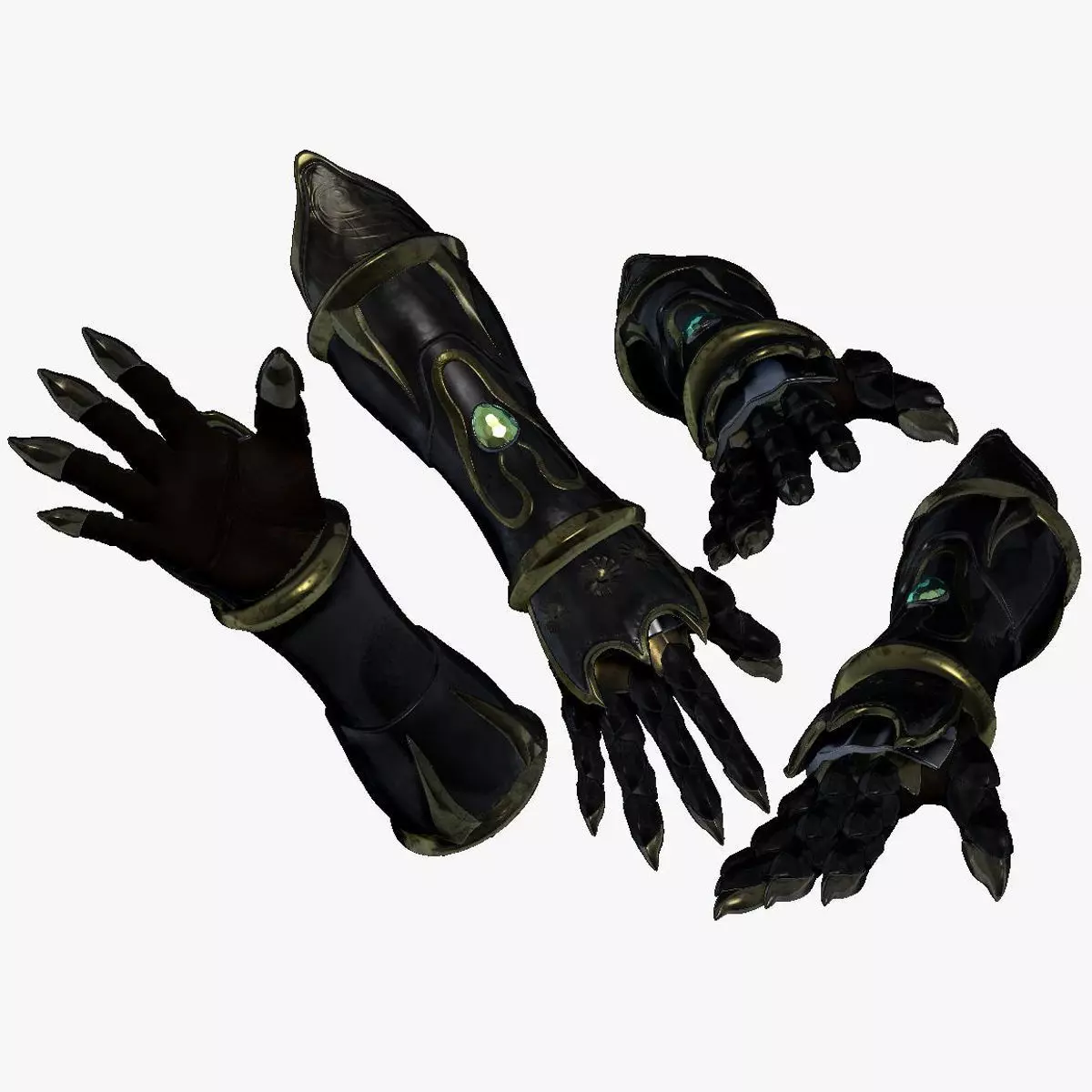 Fore Arm Gloves Armor Set Sculpt 3D model_0