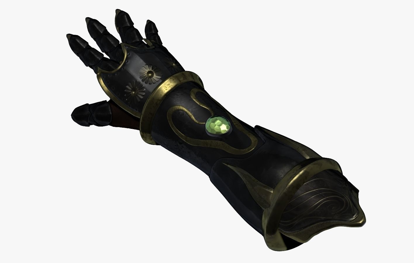 Fore Arm Gloves Armor Set Sculpt 3D model_16