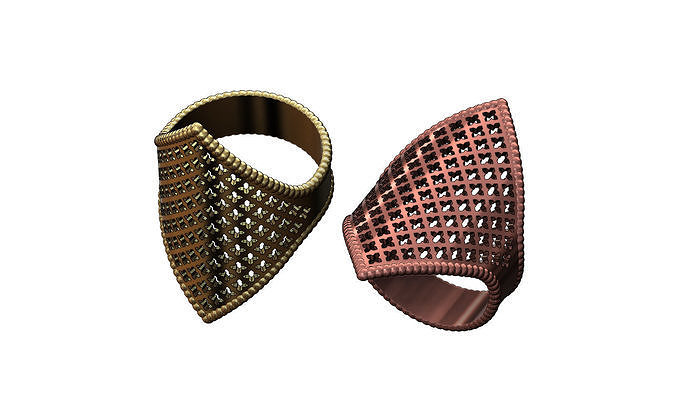 Moroccan beldi ring with moucharabieh motif 3D print model