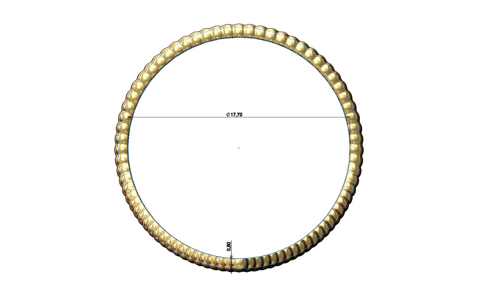 Moroccan beldi ring with moucharabieh motif 3D print model_7