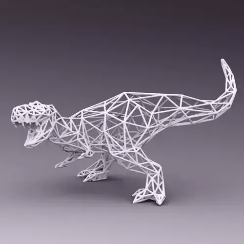 3D PRINTED MODEL T-REX-LINE-CUTS-DESIGN