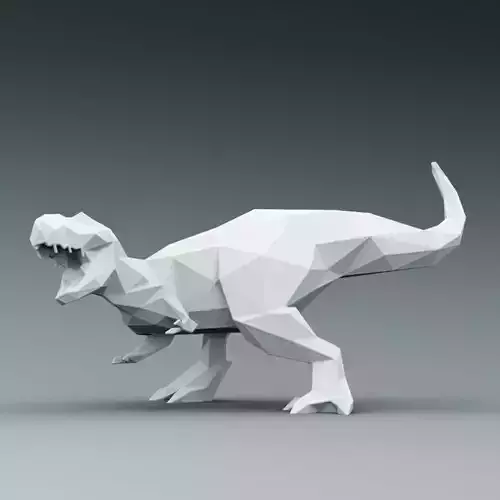 3D PRINTED MODEL T-REX-ABSTRACT-DESIGN-POSE
