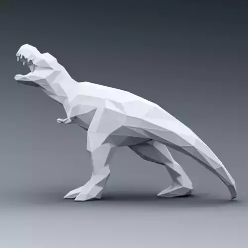 3D PRINTED MODEL T-REX-ABSTRACT-DESIGN