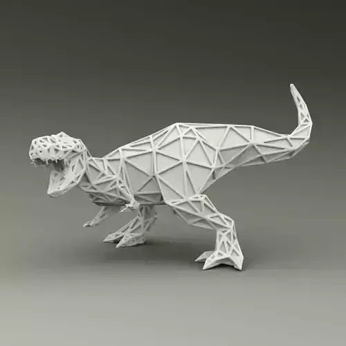 3D PRINTED MODEL T-REX-ABSTRACT-DESIGN-POSE