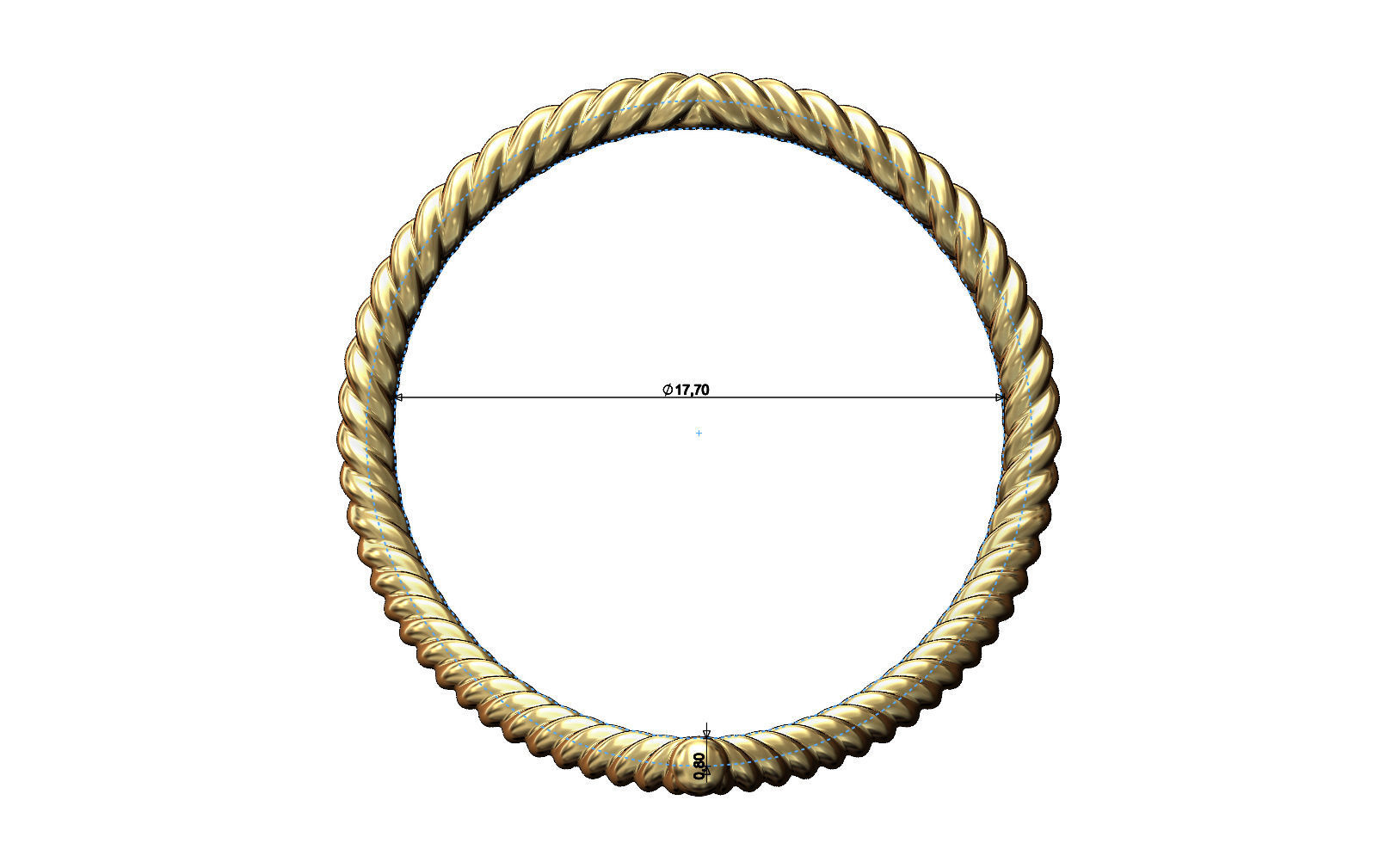 Moroccan beldi ring with moucharabieh pattern 3D print model_7