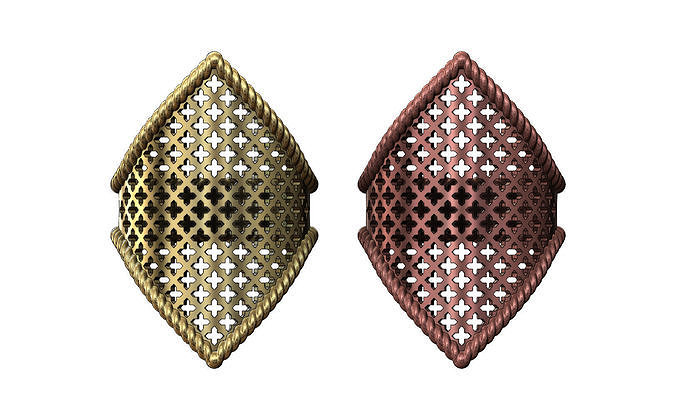 Moroccan beldi ring with moucharabieh pattern 3D print model