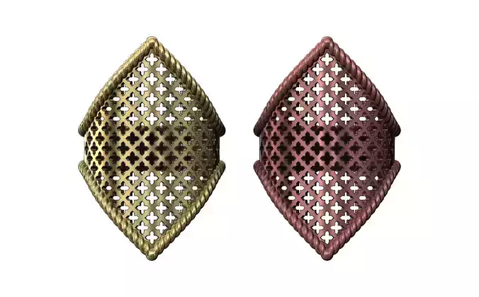 Moroccan beldi ring with moucharabieh pattern 3D print model