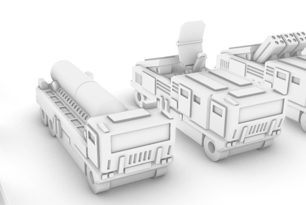 Miniature Trucks Pack 3D print model_8
