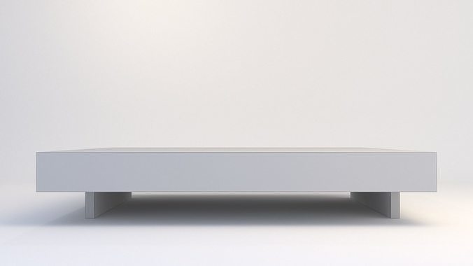 Restoration Hardware Aspen French Oak Metal Rail Coffee Table 3D model 4