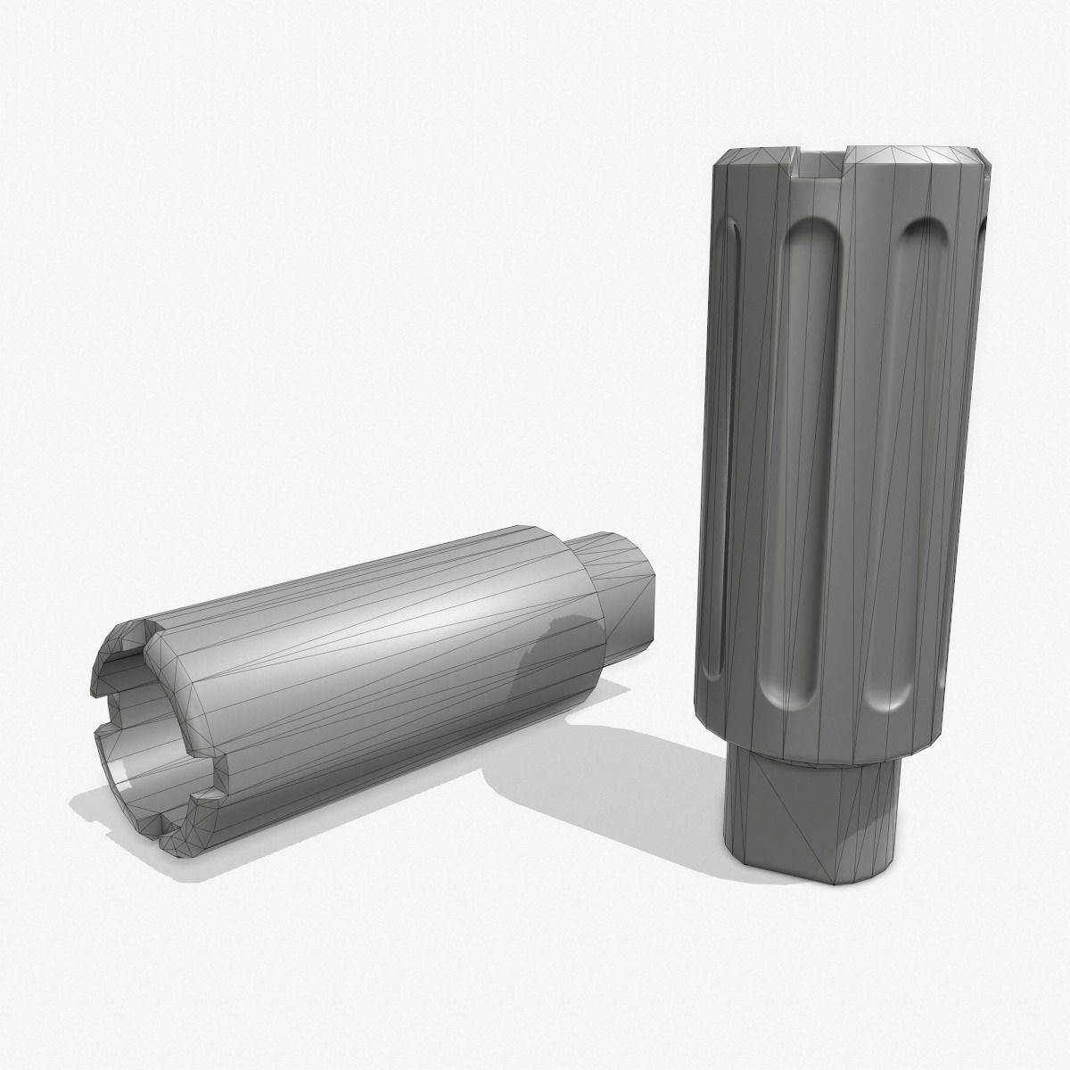 Muzzle Brake Pack Vol-2 Low-poly 3D model_5