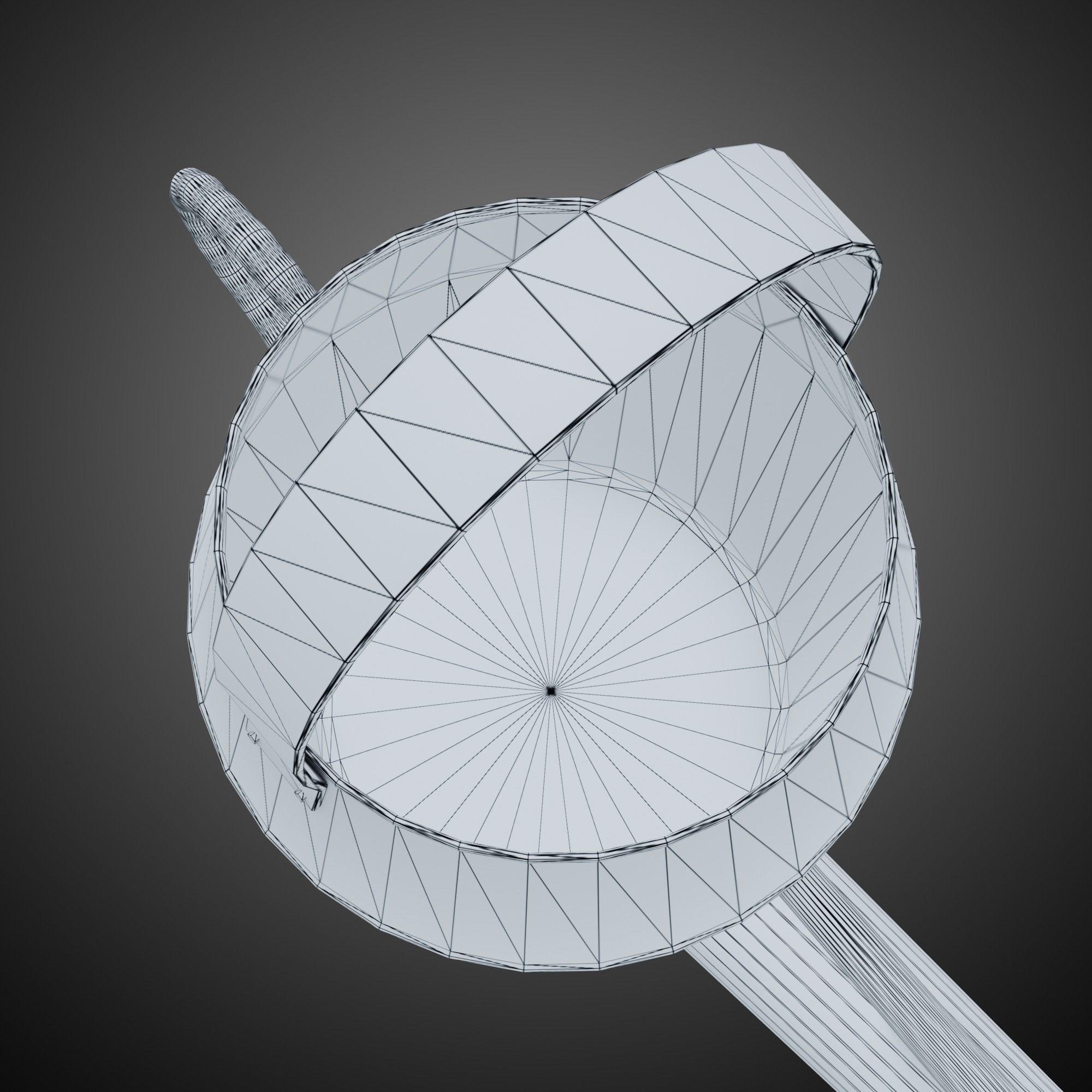 Watering Can Vintage Low-poly 3D model_22