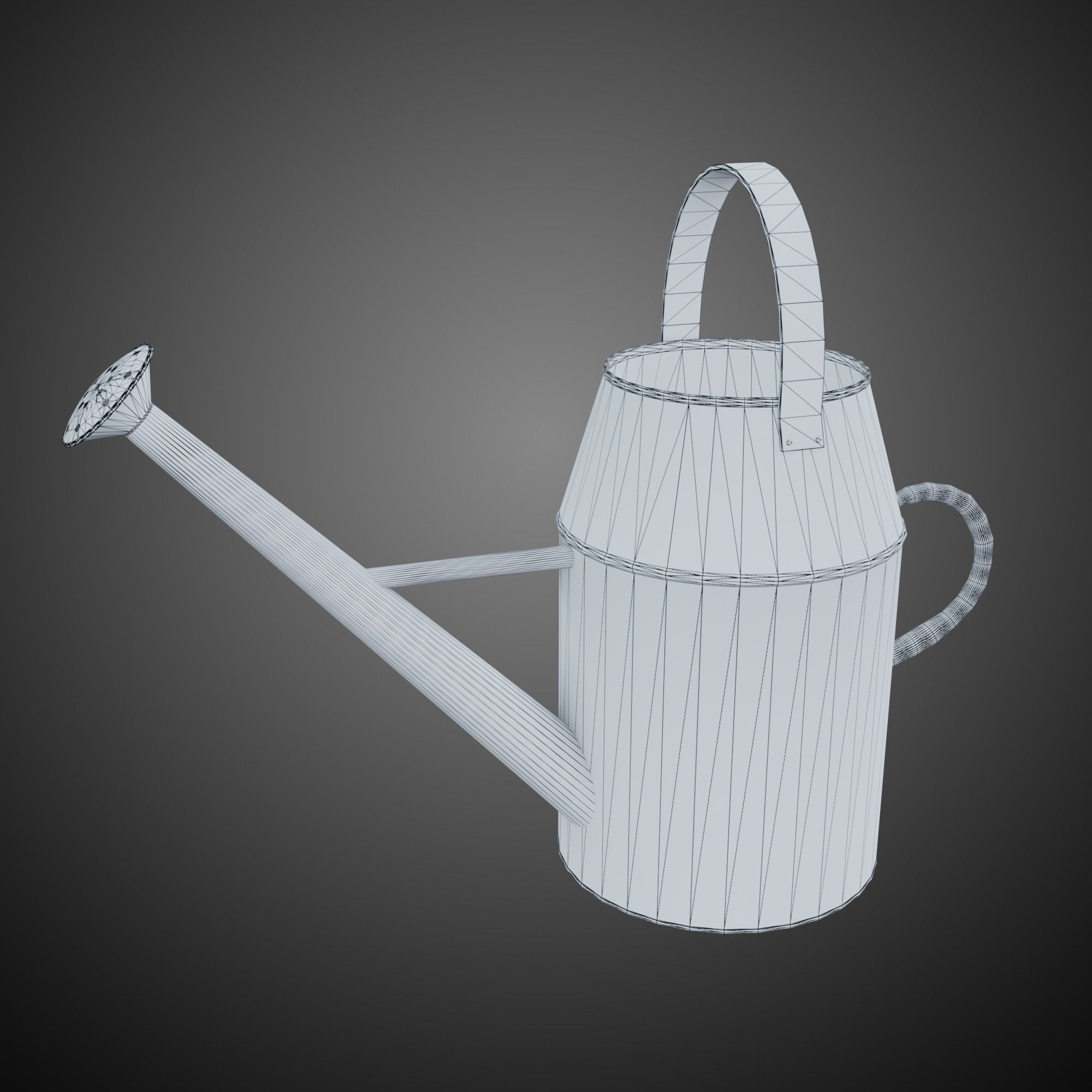 Watering Can Vintage Low-poly 3D model_15