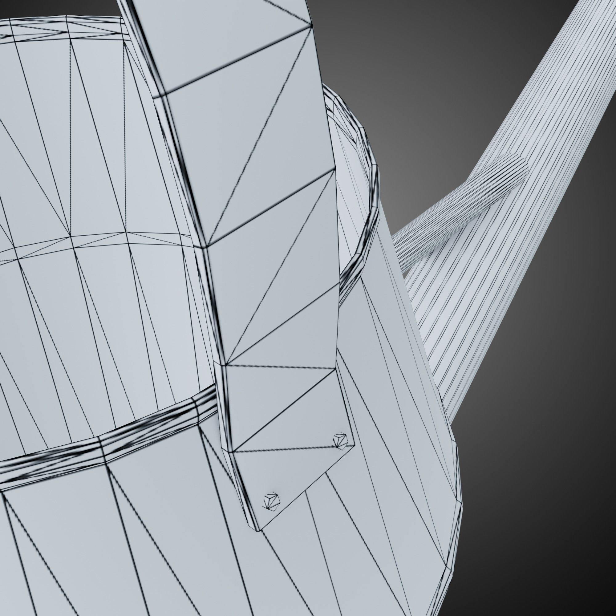 Watering Can Vintage Low-poly 3D model_18