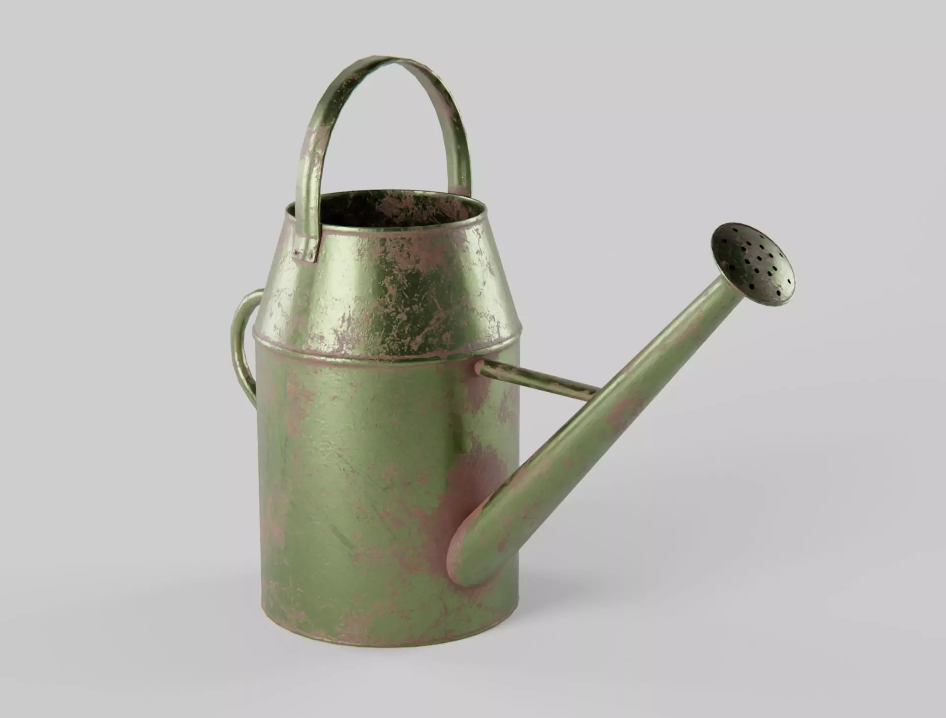 Watering Can Vintage Low-poly 3D model_0