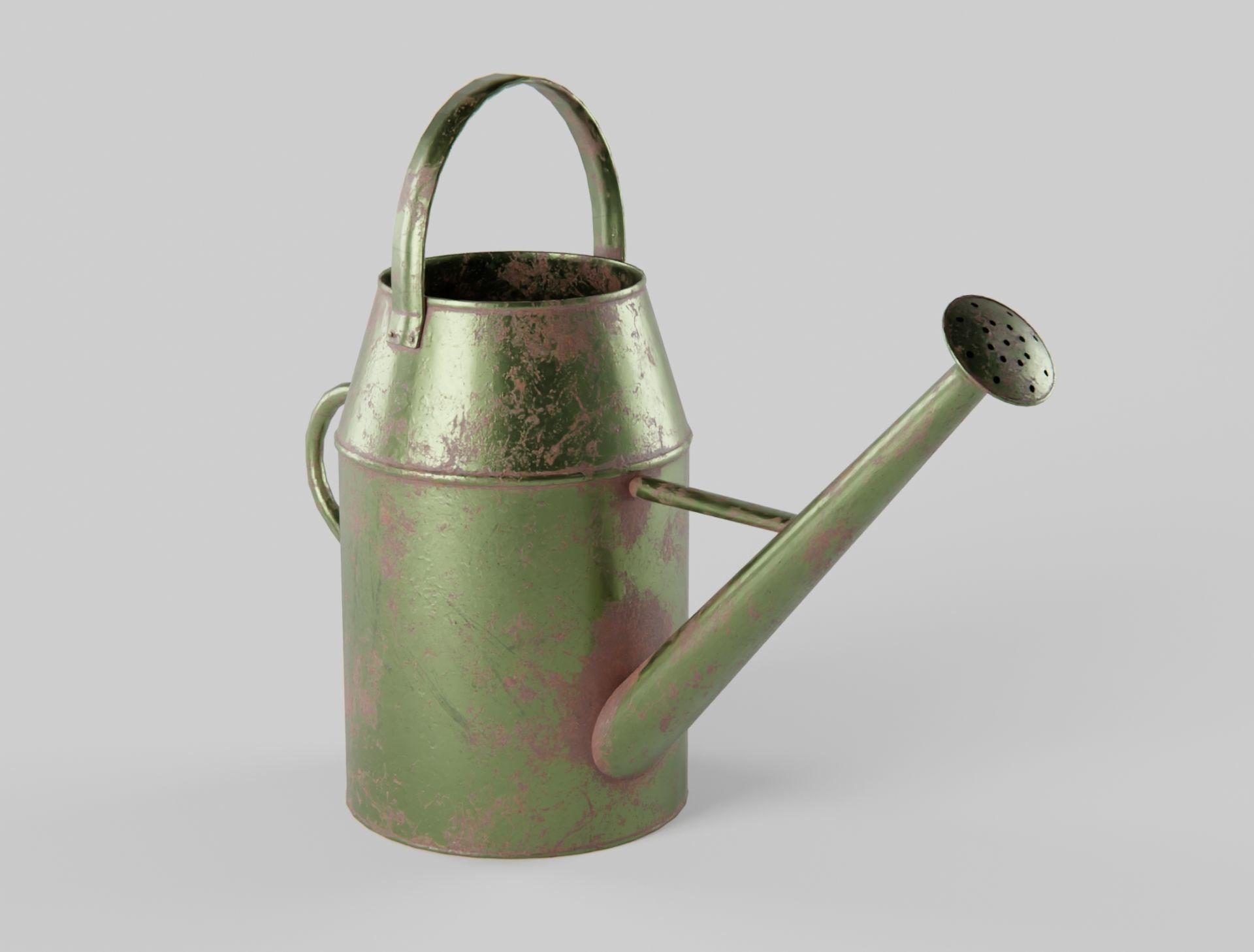 Watering Can Vintage Low-poly 3D model_1