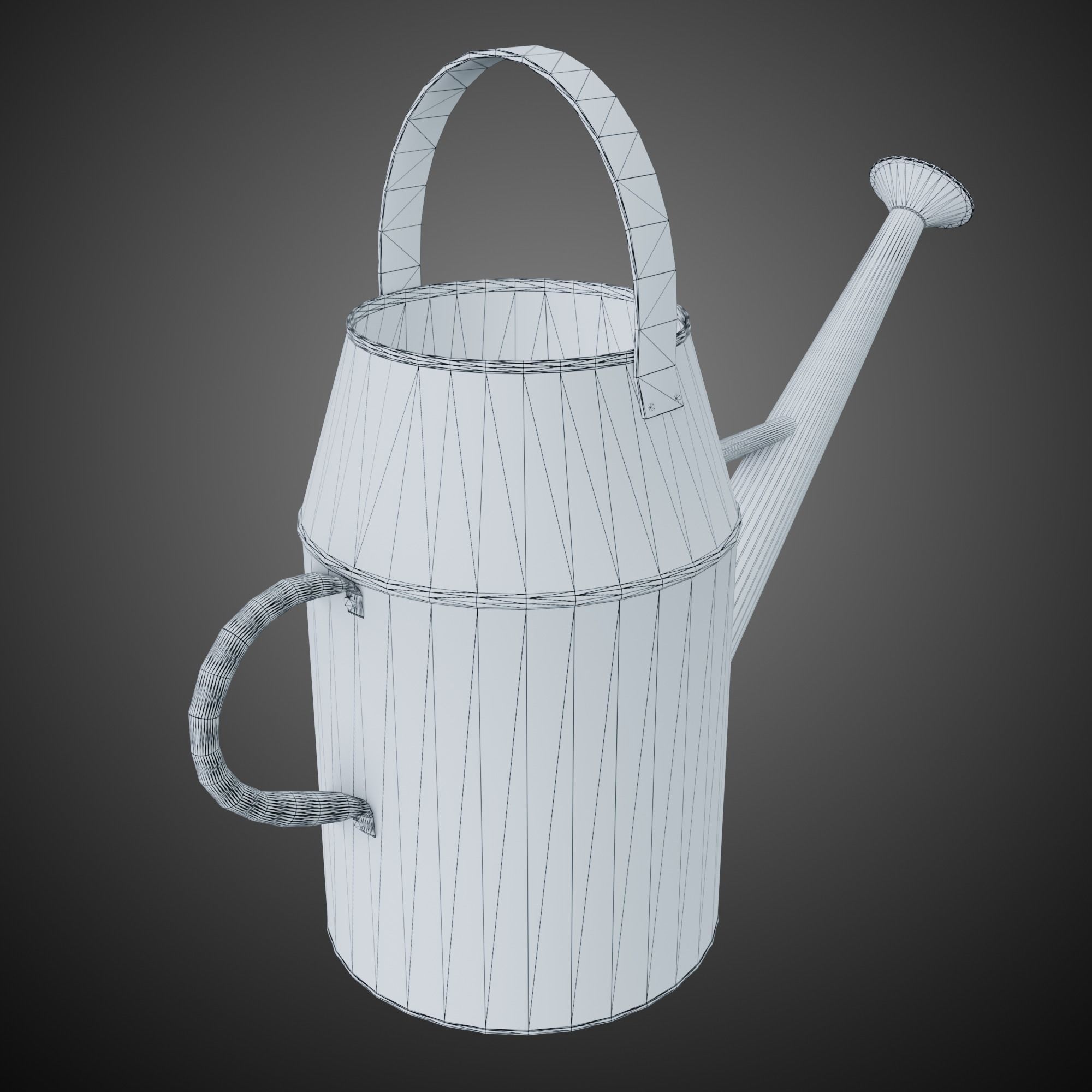 Watering Can Vintage Low-poly 3D model_16