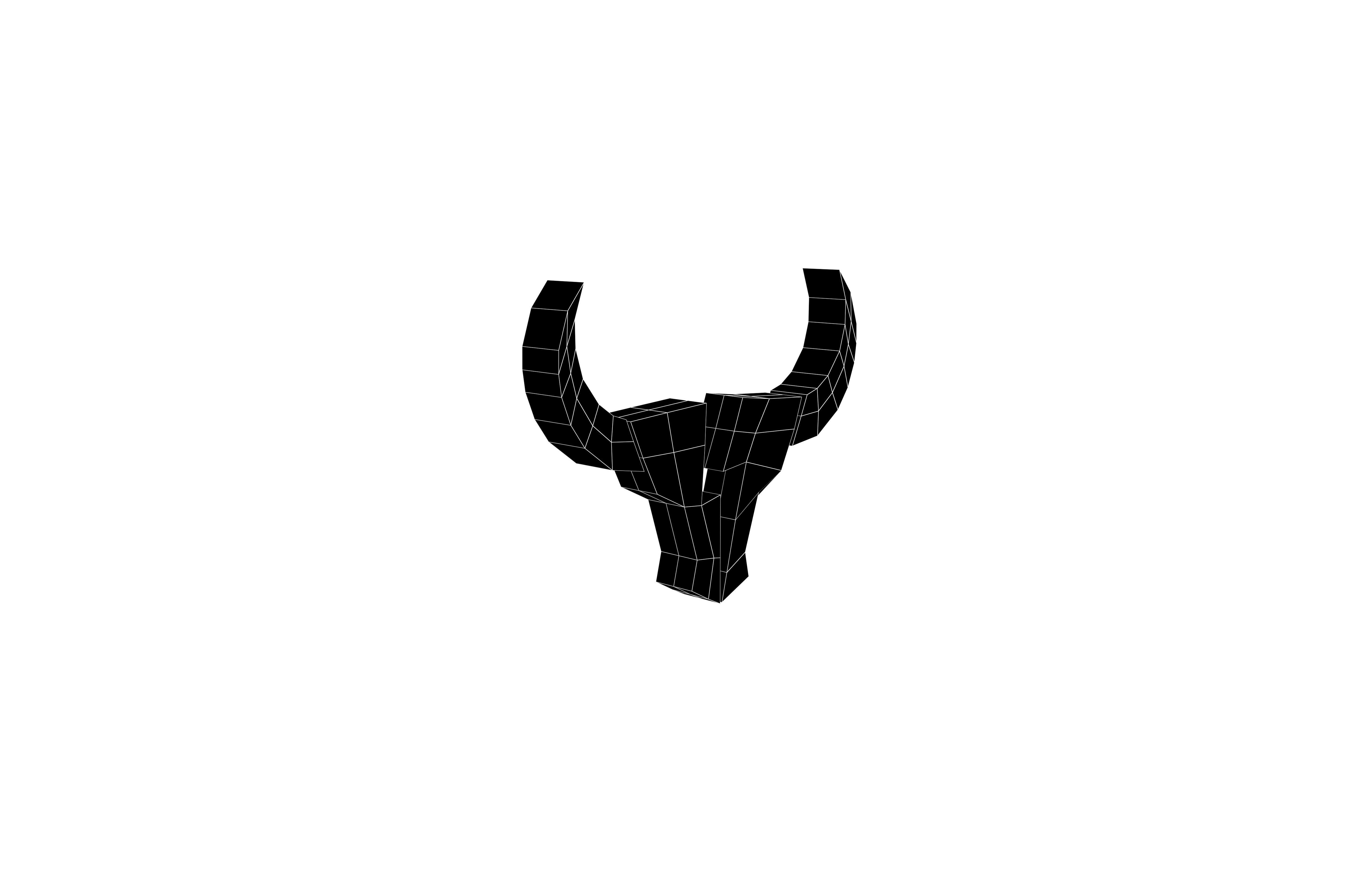 Bull Emblem v1 001 Low-poly 3D model_7