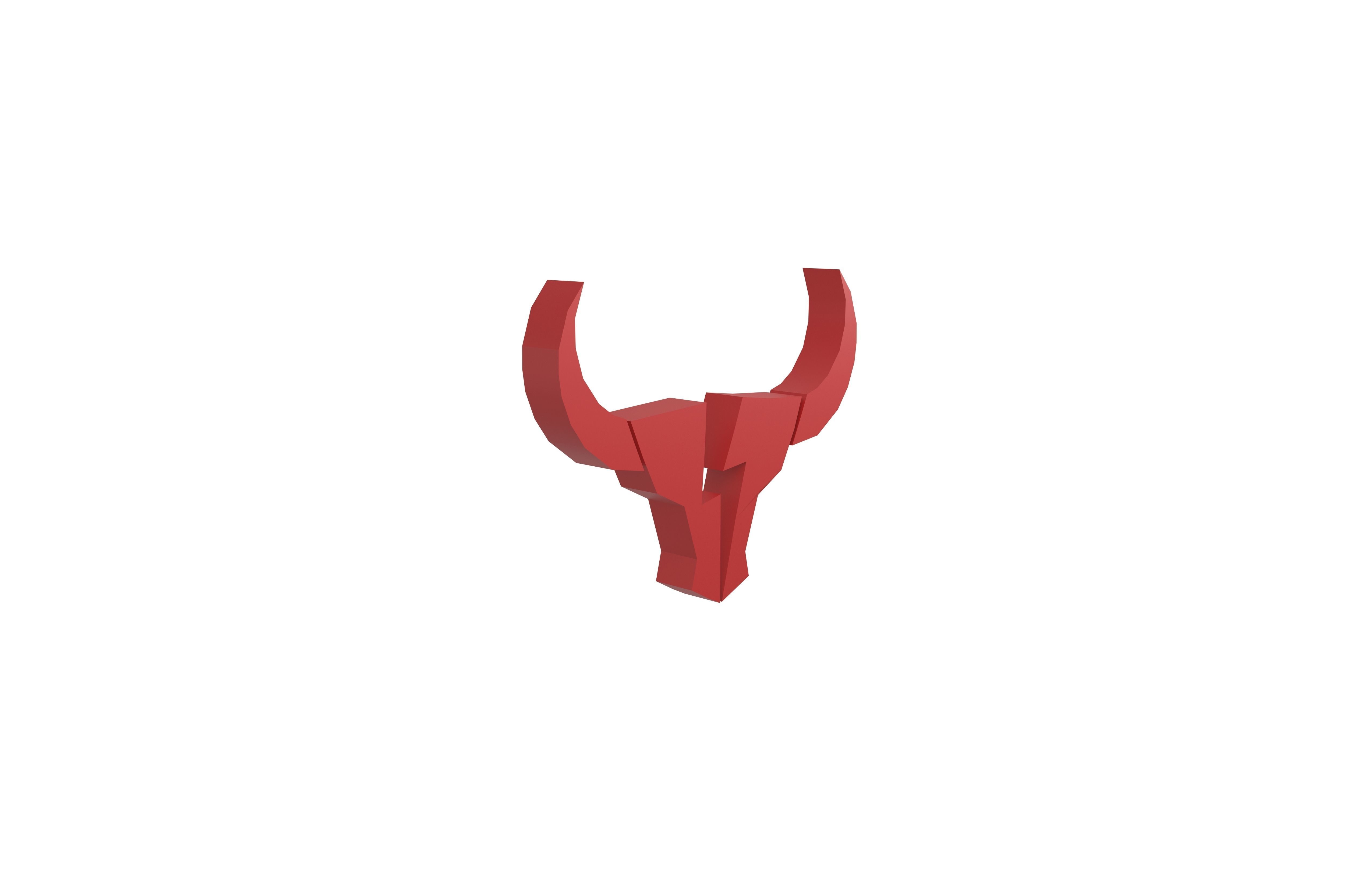 Bull Emblem v1 003 Low-poly 3D model_3