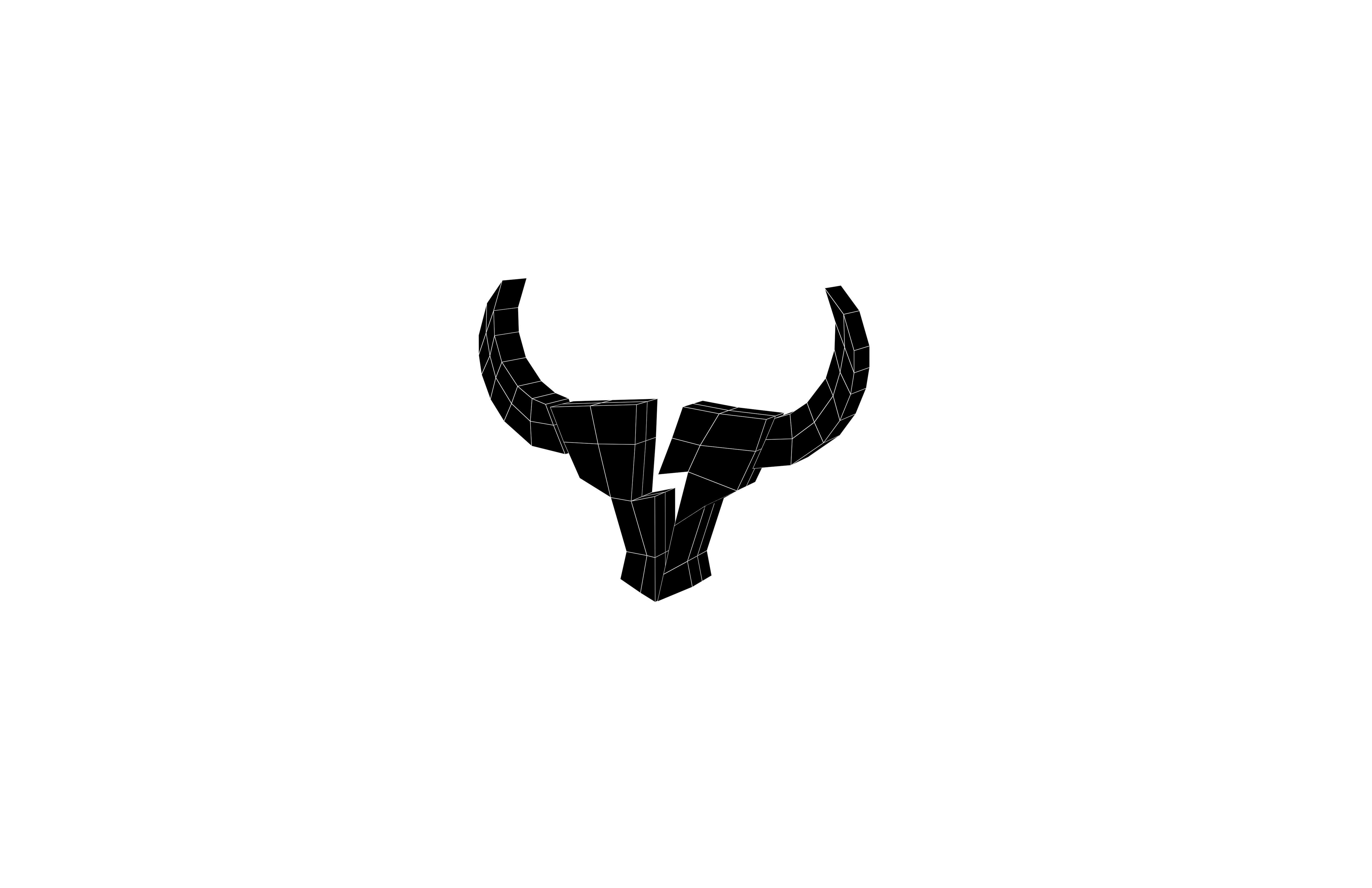 Bull Emblem v1 003 Low-poly 3D model_6