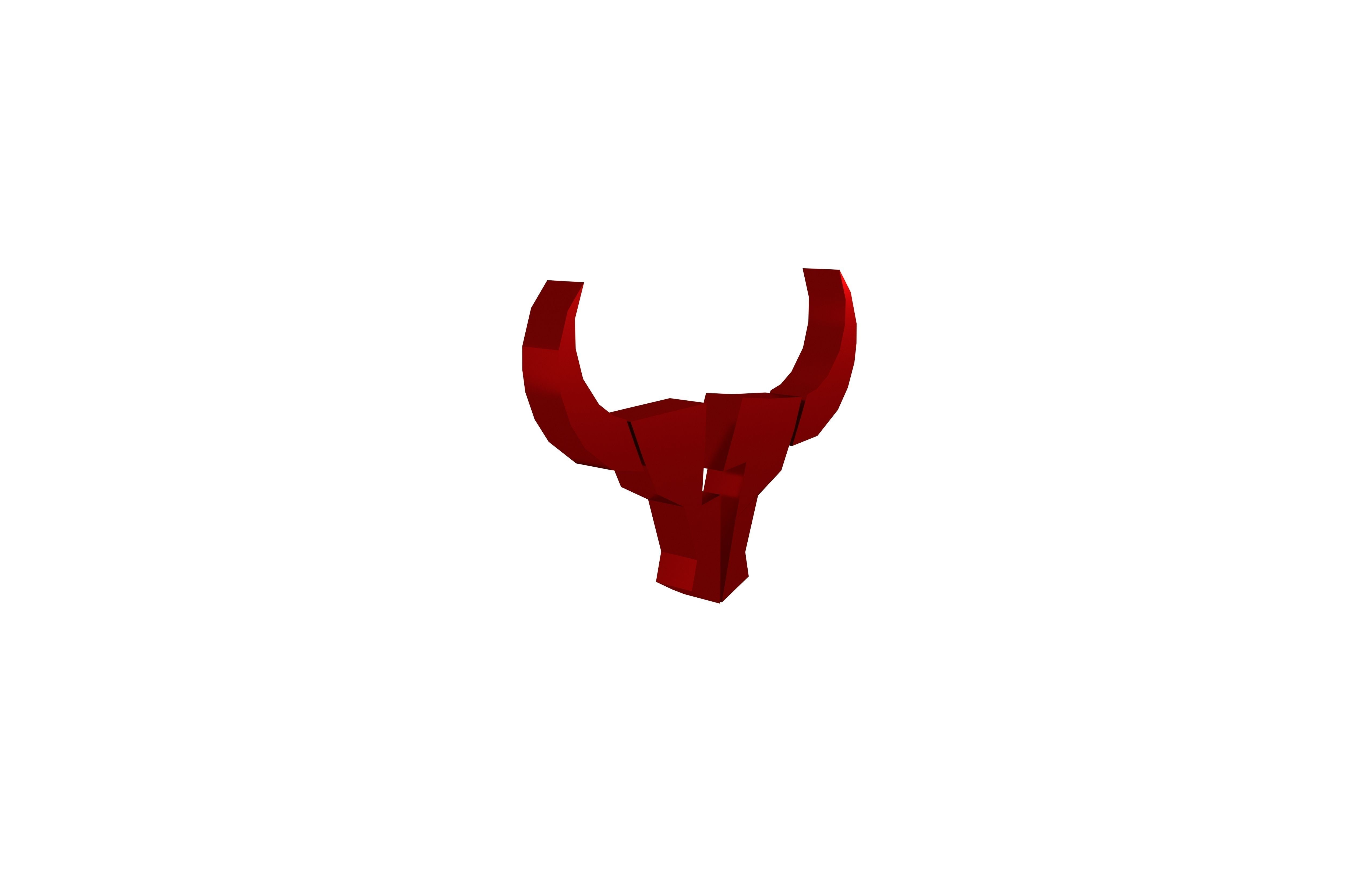 Bull Emblem v1 004 Low-poly 3D model_3